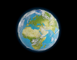 world planet earth Europe. elements of this image furnished by NASA 3d-illustration