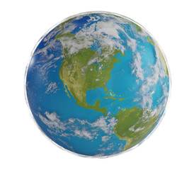 world planet earth North America USA. elements of this image furnished by NASA 3d-illustration
