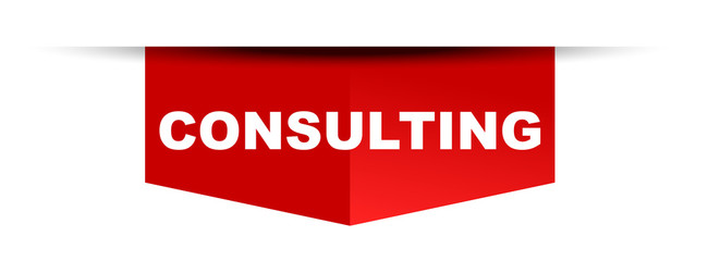 red vector banner consulting