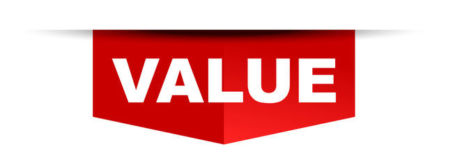red vector banner value