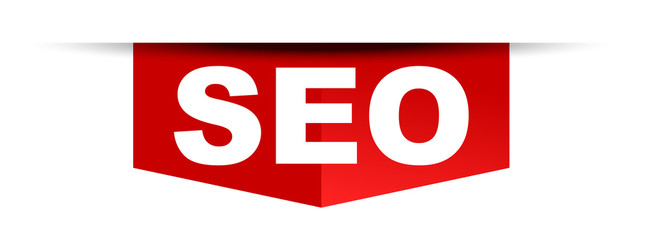 red vector banner seo