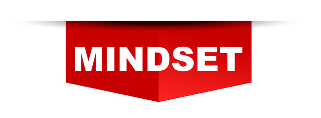 red vector banner mindset