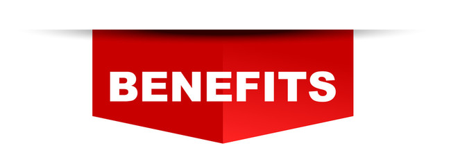 red vector banner benefits