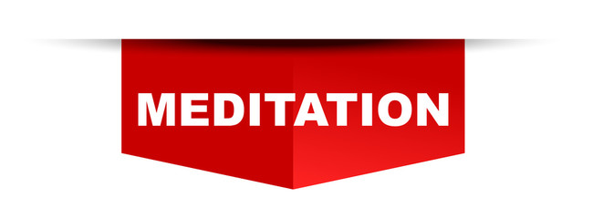 red vector banner meditation