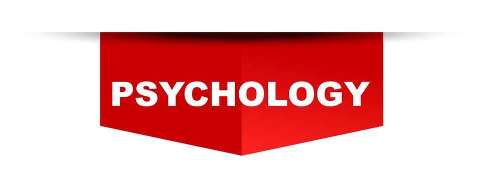 red vector banner psychology