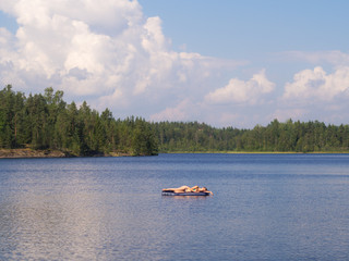 Obraz premium summer vacation on the lake