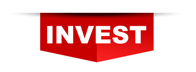 red vector banner invest
