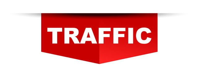 red vector banner traffic