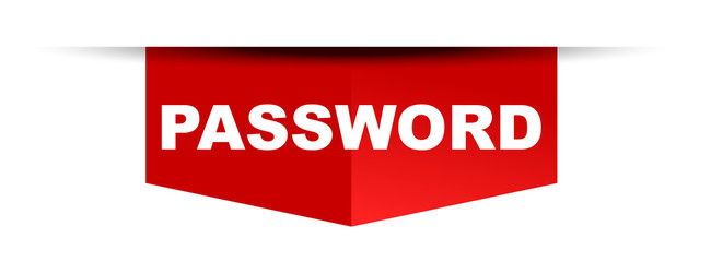 red vector banner password