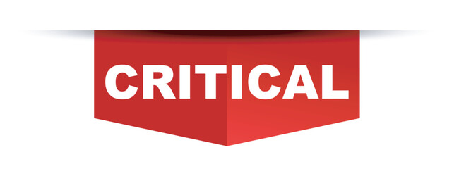 red vector banner critical