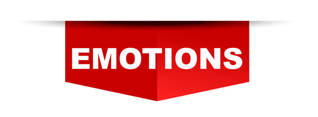 red vector banner emotions