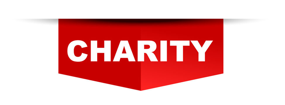 red vector banner charity