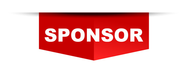 red vector banner sponsor