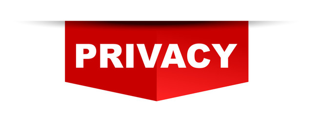 red vector banner privacy