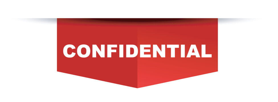red vector banner confidential