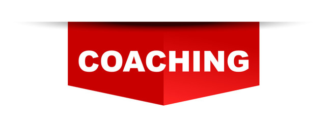 red vector banner coaching