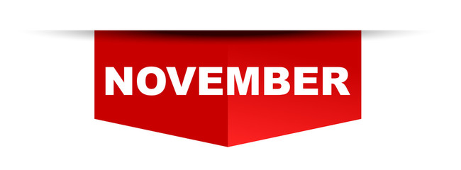 red vector banner november