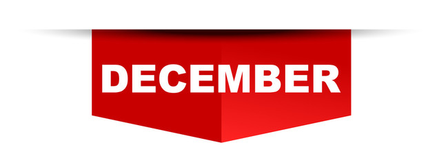 red vector banner december
