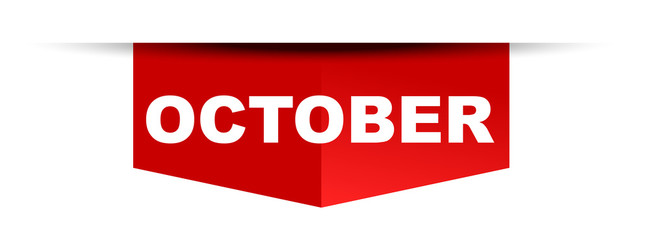 red vector banner october