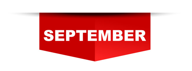 red vector banner september