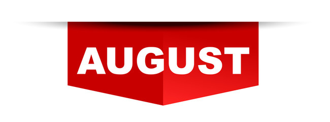red vector banner august
