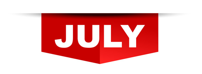 red vector banner july