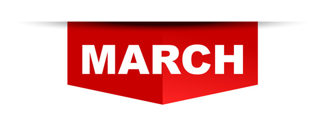 red vector banner march