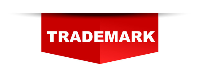 red vector banner trademark