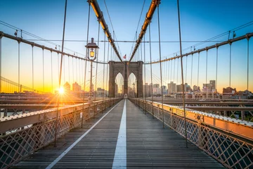 Crédence de cuisine en verre imprimé Brooklyn Bridge Pont de Brooklyn à New York
