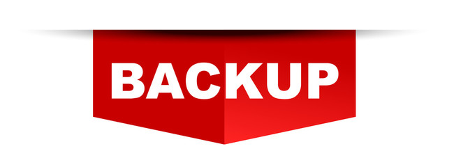 red vector banner backup