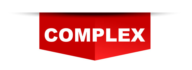 red vector banner complex