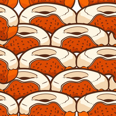 cute donut seamless pattern
