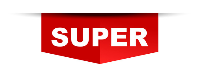 red vector banner super