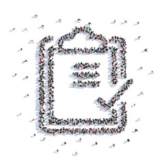 A lot of people form award, icon . 3d rendering.