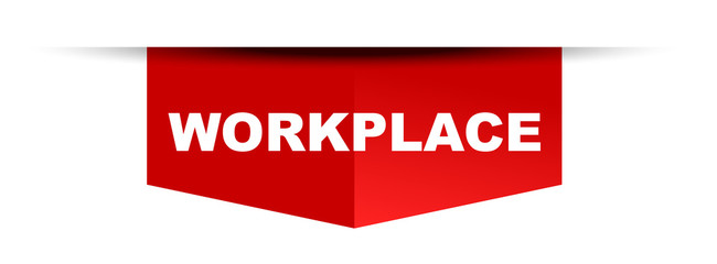 red vector banner workplace