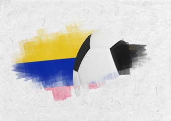 Composite image of black and white football