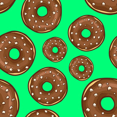 cute donut seamless pattern