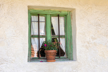 Vintage window of an old house