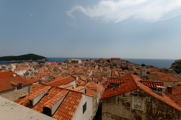 Fototapeta na wymiar Dubrovnic view from old city wall 