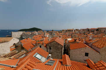 Obraz premium Dubrovnic view from old city wall 
