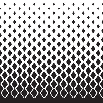 Geometric degrade motif in white and black