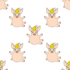 Happy chinese new year 2019 banner card of pig