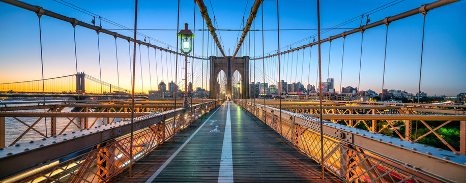 Brooklyn Bridge Panorama, New York City, USA
