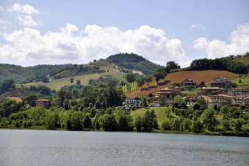 italian lake in Marche region