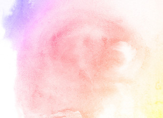 Purple and red brushes watercolor paint background.