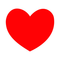 Red heart icon, heart icon in flat style,  heart icon for valentines day card