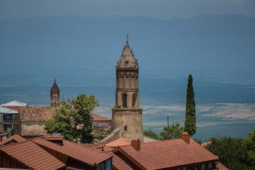 Fototapeta na wymiar Sighnaghi panoramic view, Kakheti region of Georgia