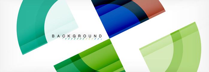 Vector circular geometric abstract background