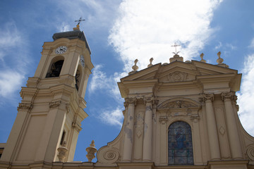 Chruch, sky, and sun in Italy