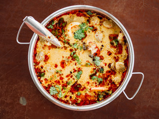 Thai Tom Yum Seafood Creamy soup.